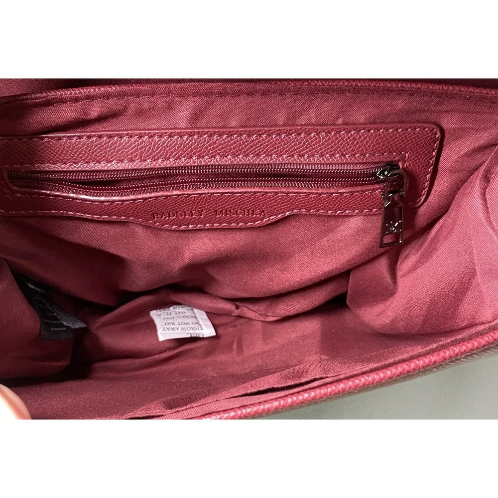 Badgley Mischka‎ Women's Vegan Leather Crossbody Burgundy Purse MSRP $179 NWT